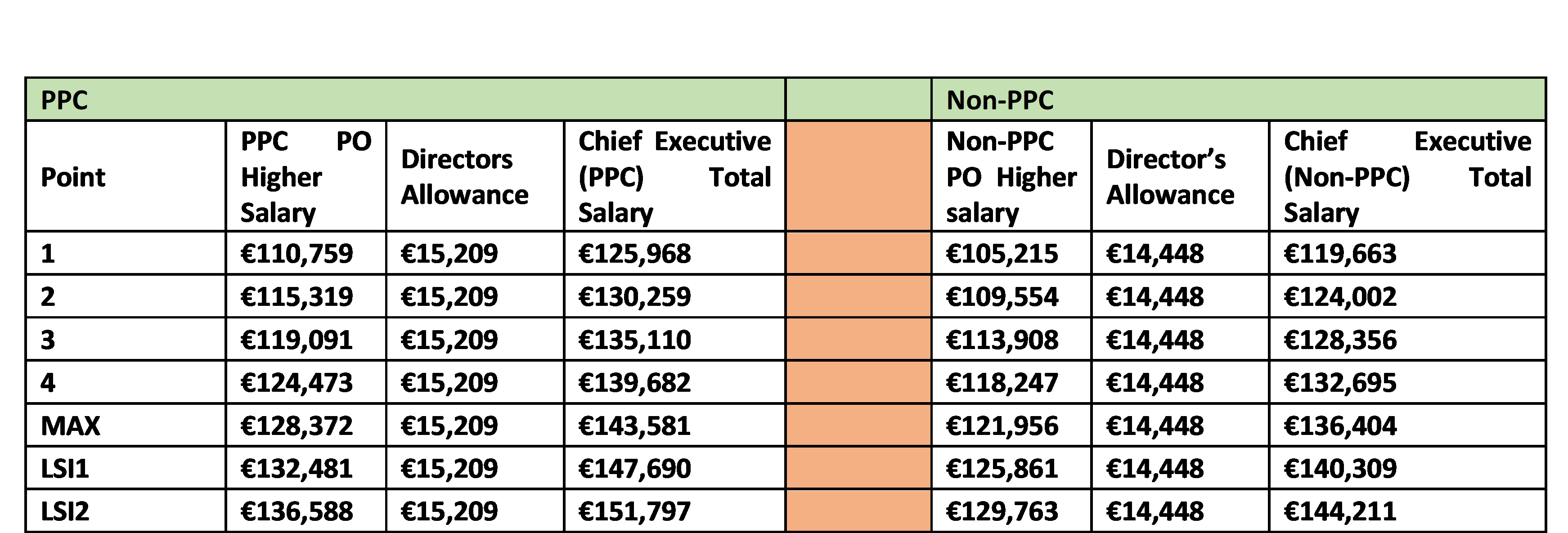 CEO salary from 1 October 2024